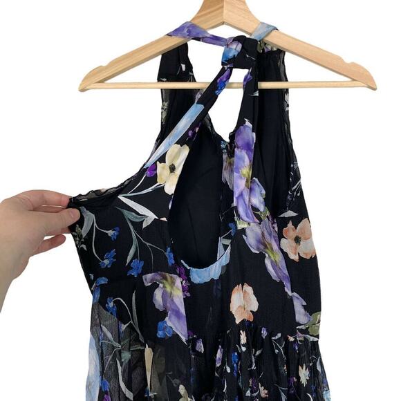 3.1 Phillip Lim 100% Silk Floral Sleeveless Button Front Ruffled Open Back Top 6 - Picture 8 of 12